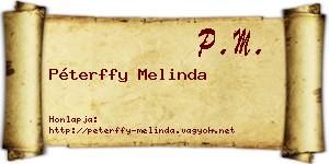 Péterffy Melinda névjegykártya