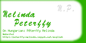 melinda peterffy business card
