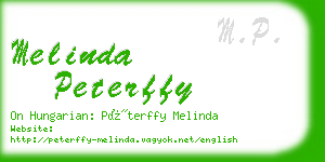 melinda peterffy business card